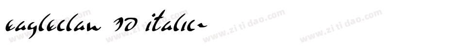 Eagleclaw 3D Italic字体转换